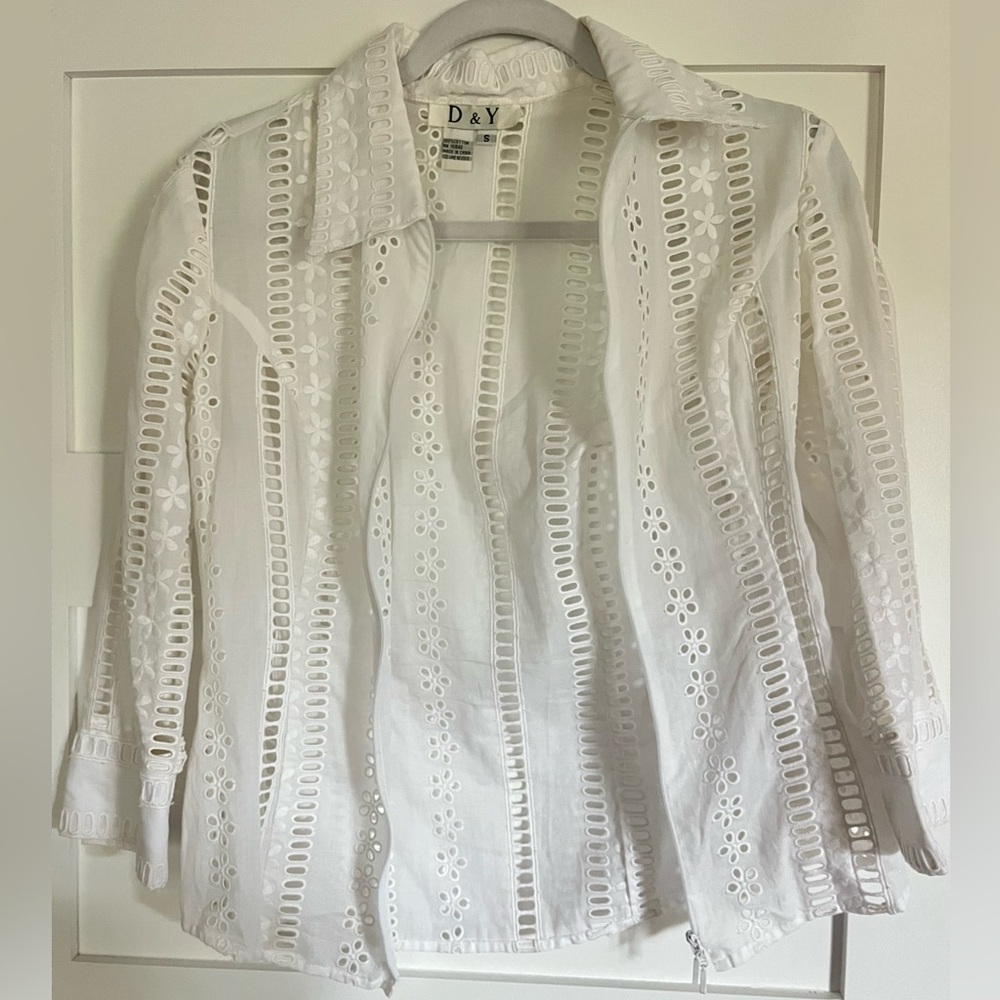 D&Y White Eyelet Shirt